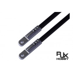 Carbone fibre Tail boom brace (x2) 6x4x460mm With 4pcs metal parts (Silver) 600 (HA013S)