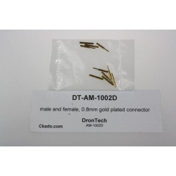 male and female, 0.8mm gold plated connector x 5