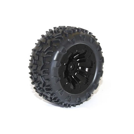 FTX CARNAGE Roue MOUNTED WHEEL/TYRE COMPLETE PAIR - BLACK (FTX6310B)