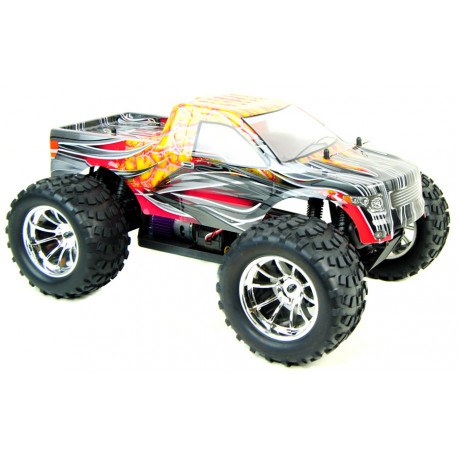 Bug Crusher Electric RC Monster Truck RTR - Orange Flame - WITH FREE SPARE BATTERY WORTH £14.99!