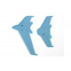 Vertical and horizontal tail blade set(blue)