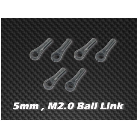 Ball Link x 6, 5mm, M2.0  for HPTB014